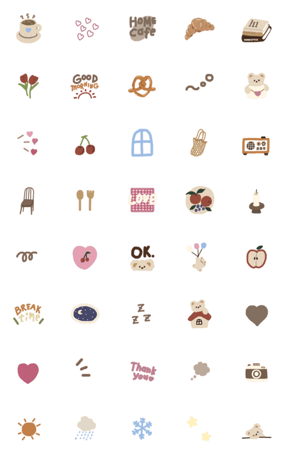 [LINE絵文字]bear life stickerの画像一覧