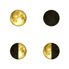 [LINE絵文字] Japanese Moon Phasesの画像