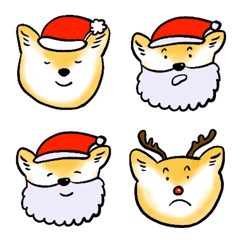 [LINE絵文字] 秋田犬あきちゃんのクリスマスの画像