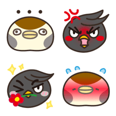 [LINE絵文字] Daily life of sparrows and starlingsの画像