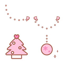 [LINE絵文字] ピンク好きのための絵文字(クリスマス編)の画像
