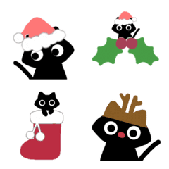 [LINE絵文字] ＊クリスマス＊with黒猫の画像