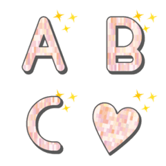 [LINE絵文字] pastel pink and shine emojiの画像