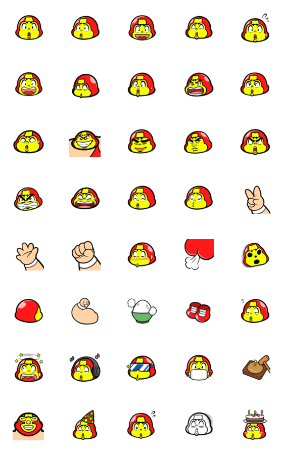 [LINE絵文字]マスクくんの絵文字の画像一覧