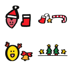 [LINE絵文字] Christmas small picture divider moveの画像