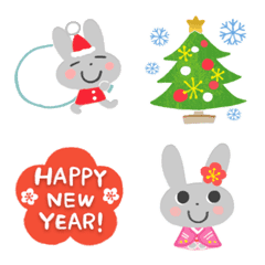 うさこ動く♡クリスマスお正月の絵文字メイン画像