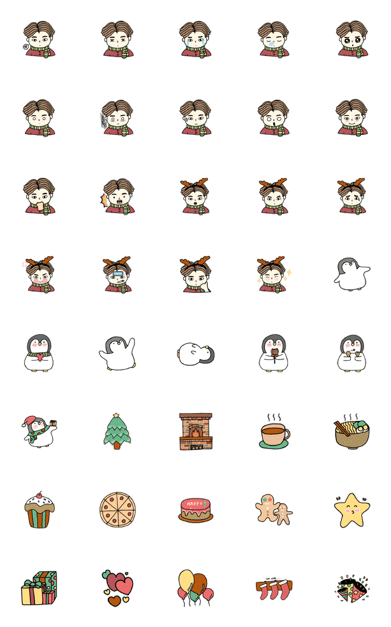 [LINE絵文字]chuun: Christmas Time emojiの画像一覧