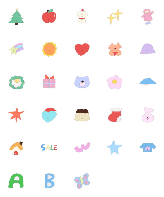 [LINE絵文字]lovely stuff :-)の画像一覧