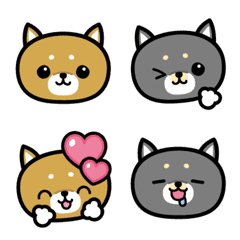 [LINE絵文字] 毎日使える！柴イッヌの絵文字(柴犬)の画像