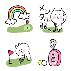 [LINE絵文字] ゴルフかわいい絵文字の画像