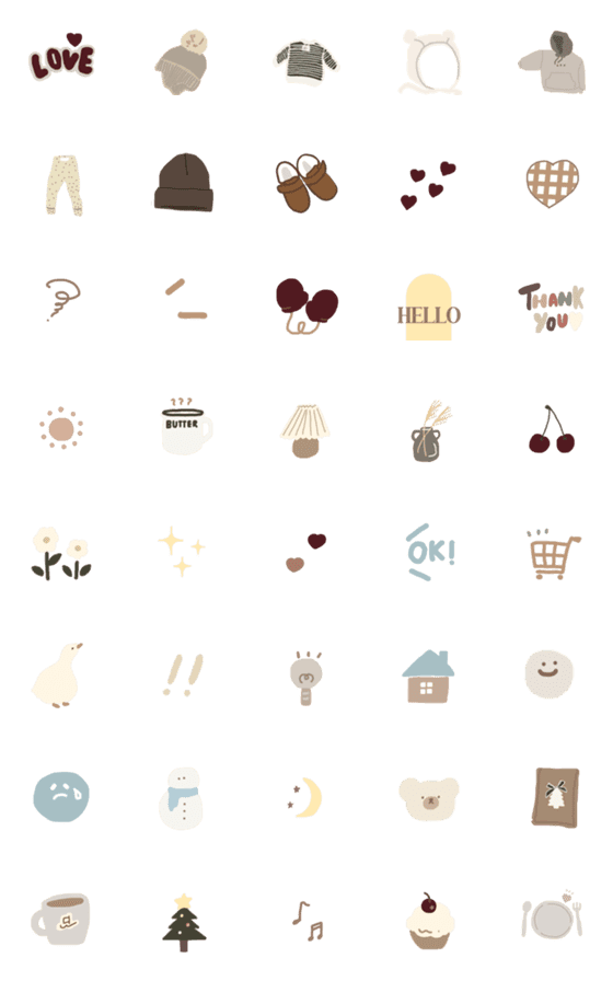 [LINE絵文字]winter stickersの画像一覧