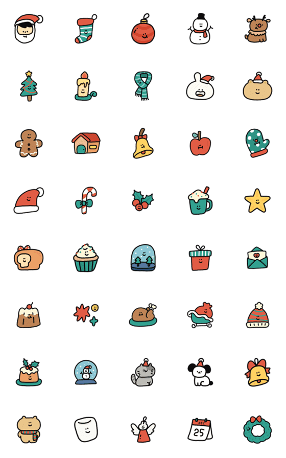 [LINE絵文字]MAYKIDS | Christmas Emojiの画像一覧