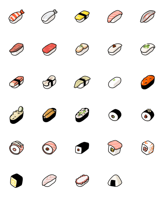 [LINE絵文字]私はお寿司が好きですの画像一覧