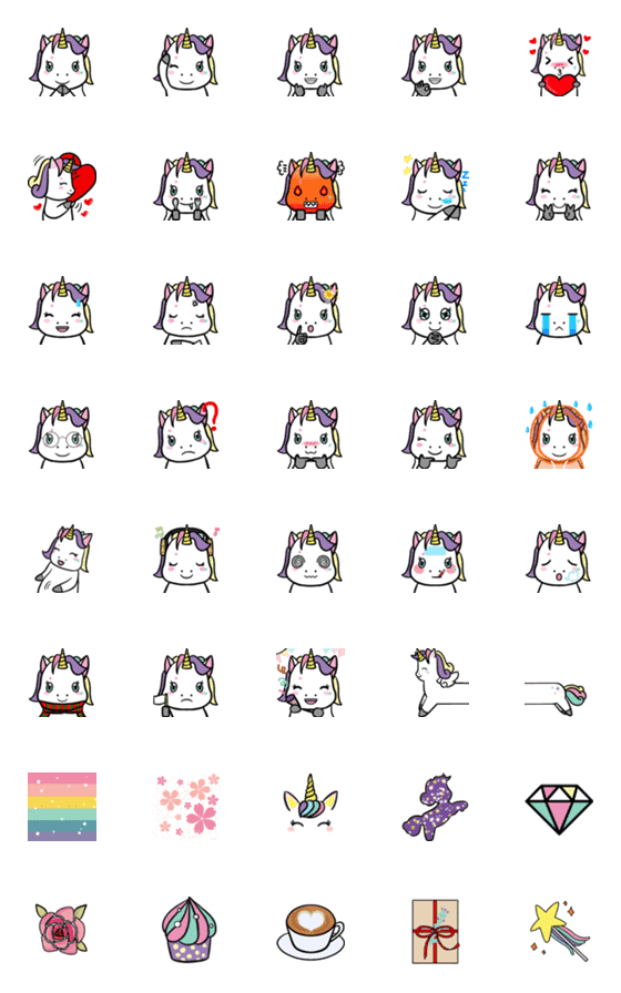 [LINE絵文字]Unicorn Dayの画像一覧