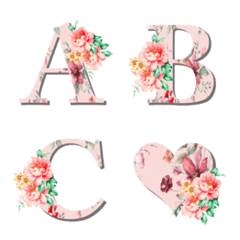 [LINE絵文字] vintage flower7の画像