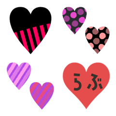 [LINE絵文字] ハート×ピンクの画像