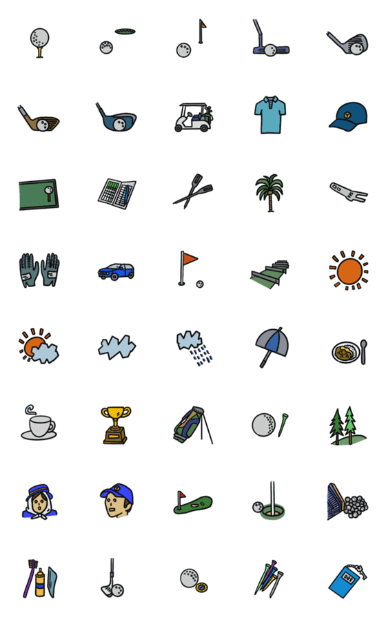 [LINE絵文字]GOLF MANの画像一覧