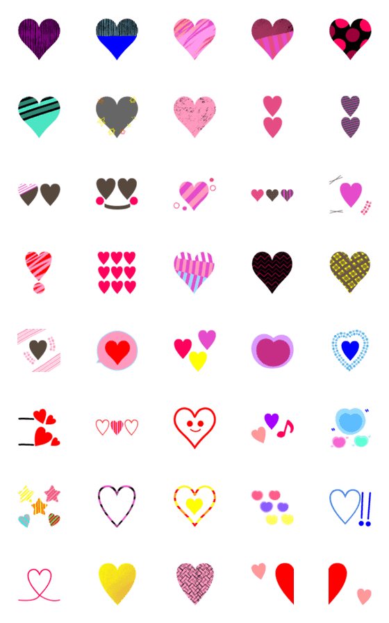 [LINE絵文字]♡で伝える。♡で伝わる。♡10♡の画像一覧