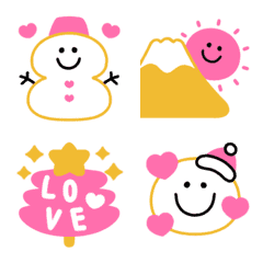 [LINE絵文字] 動く♡大人かわいいピンク×ゴールド♡の画像