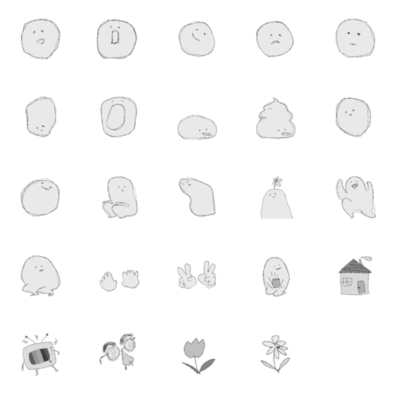 [LINE絵文字]ノートブックの端に落書きの画像一覧
