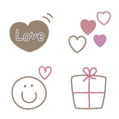 [LINE絵文字] ＊気持ち伝えるくすみゆる絵文字＊の画像