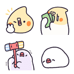 [LINE絵文字] Okame with buncho emojiの画像