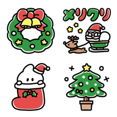 [LINE絵文字] 動く！クリスマス絵文字【メリクリ】の画像