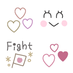 [LINE絵文字] くすみゆる線画絵文字 1の画像