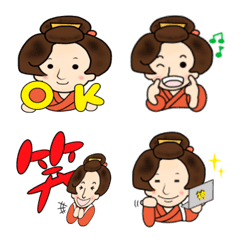 [LINE絵文字] 寺子屋女将の絵文字の画像