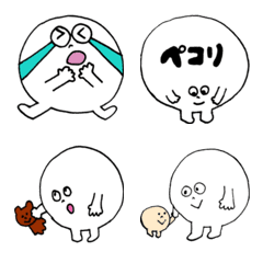 [LINE絵文字] ゆるかわ頭足人の画像