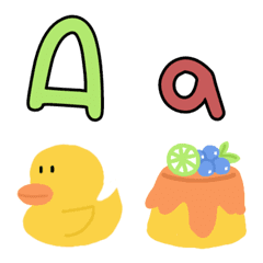 [LINE絵文字] Alphabet adorable black colourful emojiの画像
