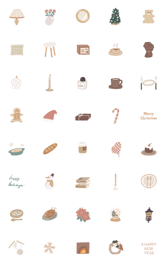[LINE絵文字]Winter Food and Interiorの画像一覧