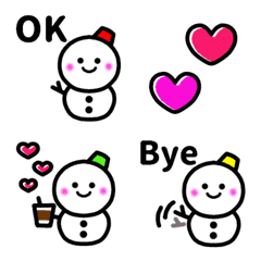 毎日使える♥ゆきだるまの絵文字メイン画像