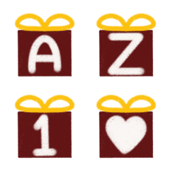 [LINE絵文字] A-Z English Alphabets in Box Giftの画像