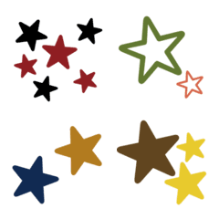 [LINE絵文字] atmn color star emojiの画像