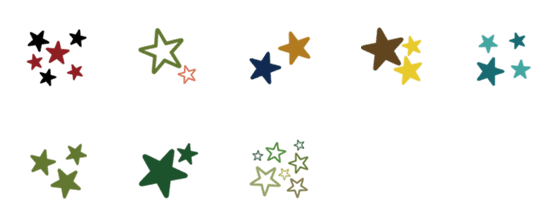 [LINE絵文字]atmn color star emojiの画像一覧