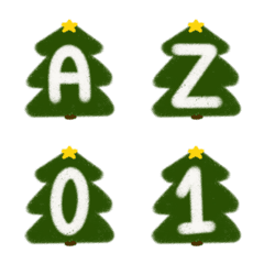 [LINE絵文字] A-Z English Alphabets in Christmas Treeの画像
