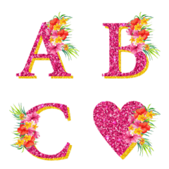 tropical colorful flower emojiの絵文字メイン画像