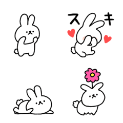 [LINE絵文字] 動くしょぼいうさぎの画像