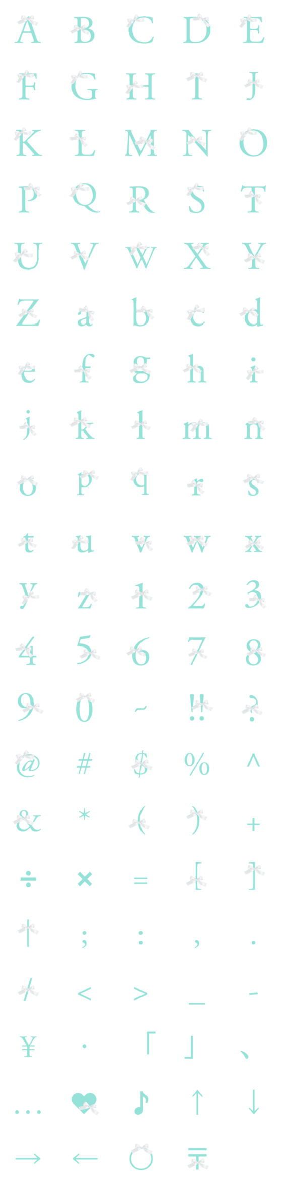 [LINE絵文字]blue and white ribbon emojiの画像一覧
