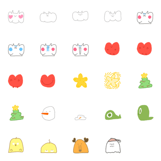 [LINE絵文字]それらの生き物は足が弱いクリスマスの画像一覧