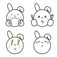[LINE絵文字] An emotional rabbit with no poker faceの画像