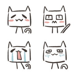 [LINE絵文字] ■ゆるーく、しろねこ。(静止画ver)の画像