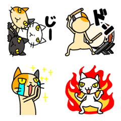 [LINE絵文字] 【すごくよく動く】うご猫 絵文字 改の画像