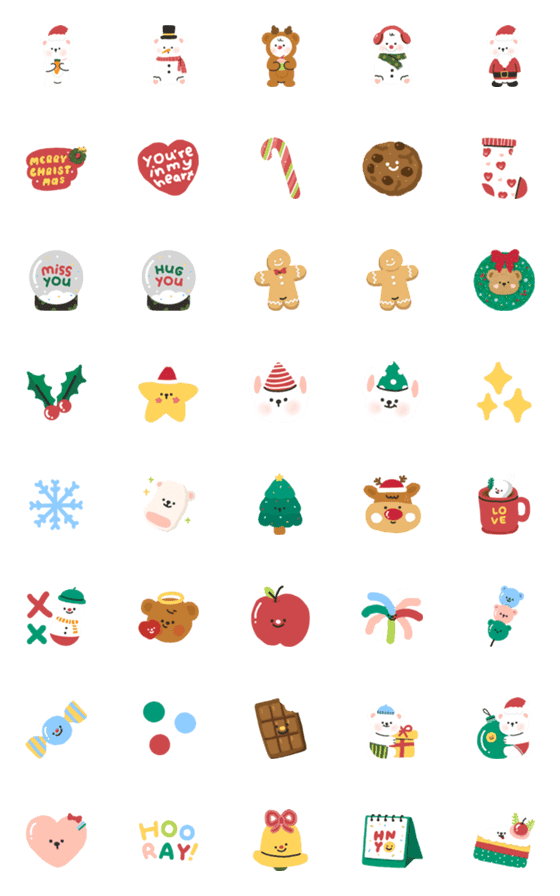 [LINE絵文字]Beary Christmasの画像一覧