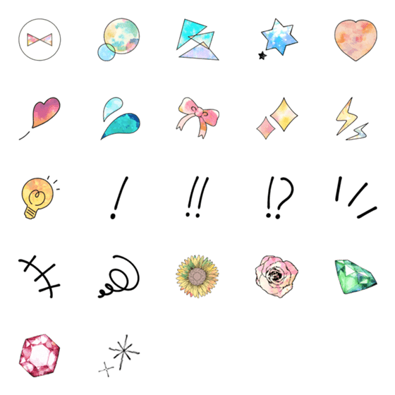 [LINE絵文字]ステンドグラスが輝く絵文字の画像一覧