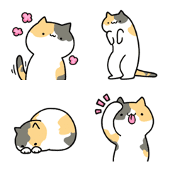 [LINE絵文字] 三毛ねこの画像