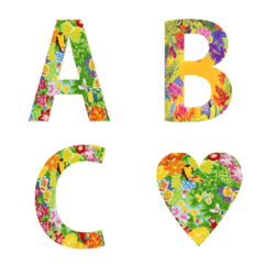 [LINE絵文字] tropical colorful flower emoji2の画像