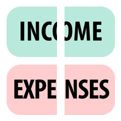 [LINE絵文字] [ topic ] Expenses-Income ENの画像