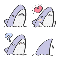 [LINE絵文字] シンプル サメ パープルの画像